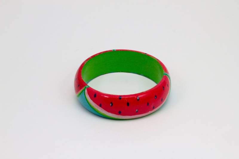 Handgemalte Saftige Wassermelone Armreif von BangleLore