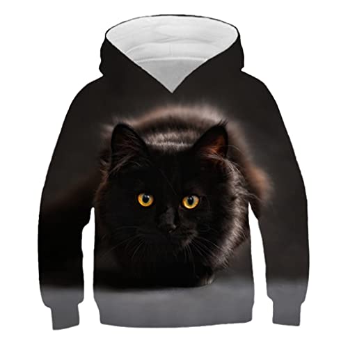 Mode Katze Hoodie Jungen Mädchen 3D Gedruckt Hoodie Sweatshirt Kinder Pullover Lose Pullover Herbst Kinder Kleidung Picture color11 11T von Bangqi