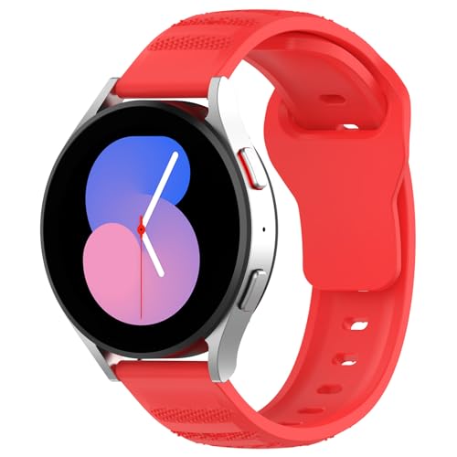 Amazfit Bip 5 Uhrenarmband für Damen und Herren, 22 mm, Schnellverschluss, Silikon-Ersatzbänder, Armband, Zubehör, passend für Amazfit Bip 5 Smartwatch (rot) von Bangyee
