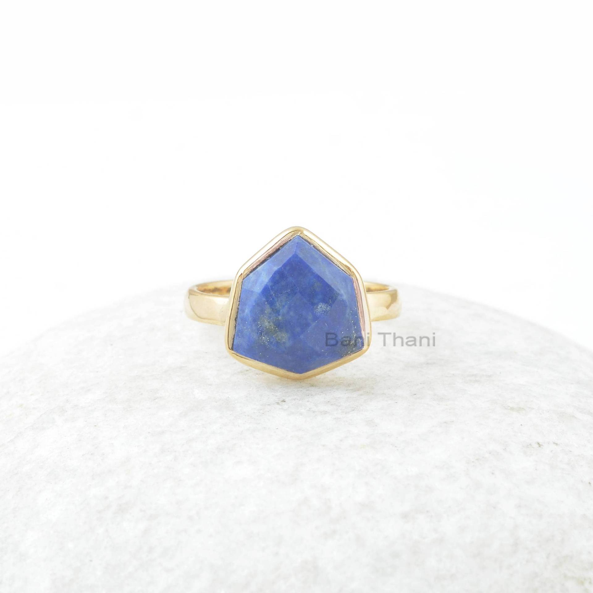 Lapis Lazuli Silber Ring - 925 Sterling Vergoldeter Edelstein Für Mama Geburtstag Geschenk Sie von BaniThani