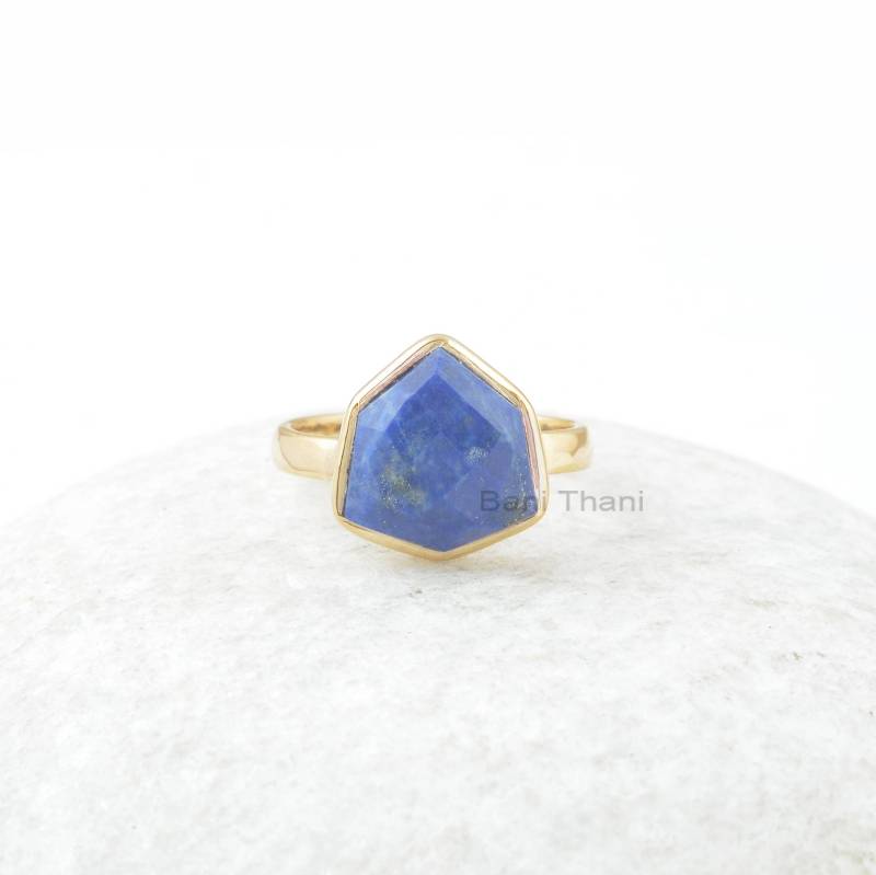 Lapis Lazuli Silber Ring - 925 Sterling Vergoldeter Edelstein Für Mama Geburtstag Geschenk Sie von BaniThani