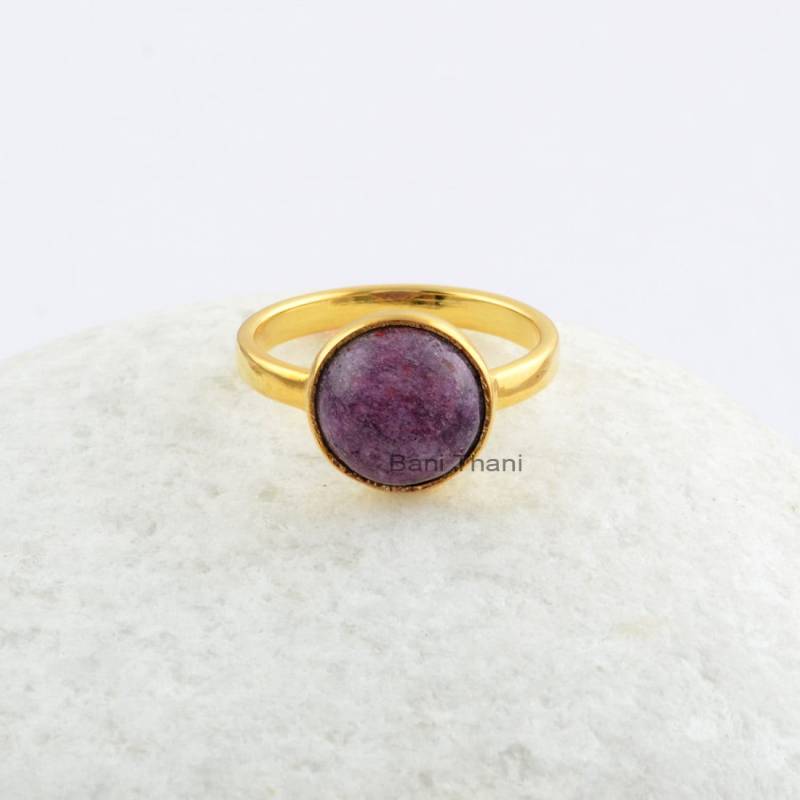 Purpurit Ring - 925 Sterling Silber Rose Vergoldet Statement Schmuck Für Einen Rechtsbeistand Geschenk Schriftsteller von BaniThani