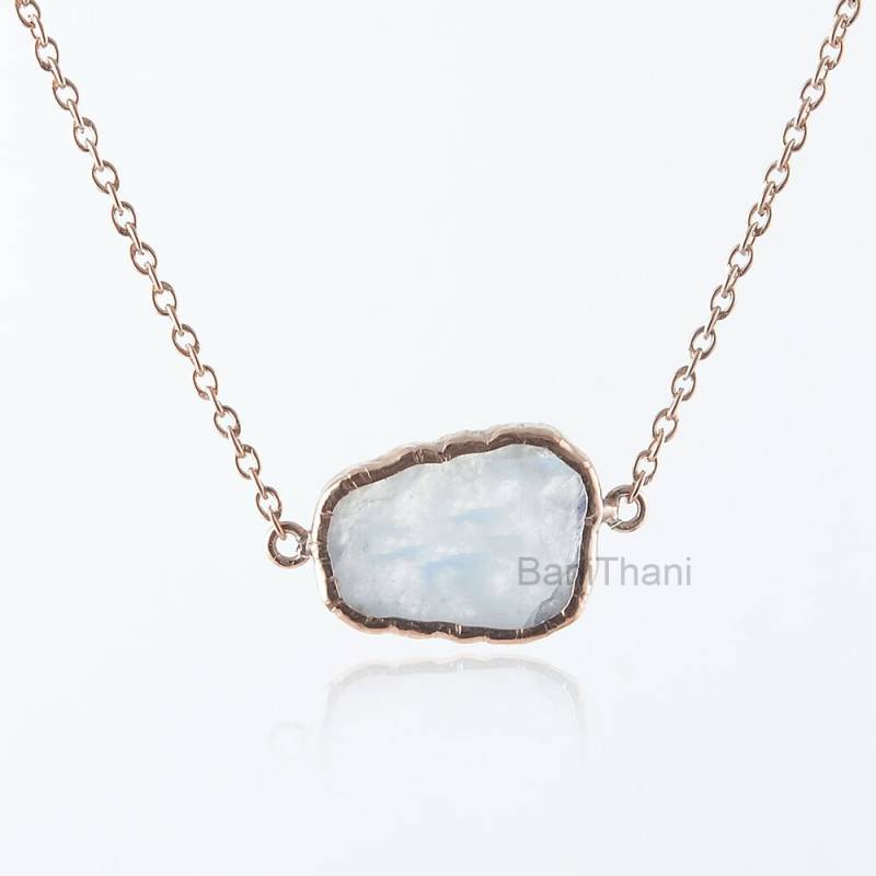 Regenbogen Mondstein Halskette-Regenbogen 15 X 21 Mm Ausgefallene Edelstein Halskette-Halskette Für Frauen-sterling Silber Halskette-Geschenk von BaniThani