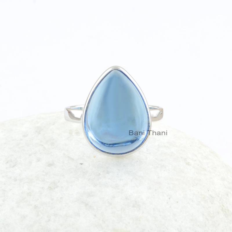 Tansanit Quarz Birne Edelstein Silber Ring - Weihnachtsgeschenk 925 Sterling Für Frauen Geschenk Sie von BaniThani