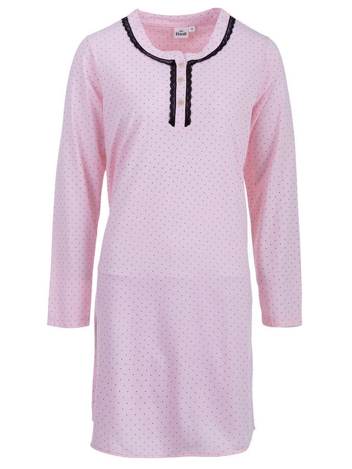 Banii Nachthemd Nachthemd Langarm - Marry Punkte & Spitze von Banii