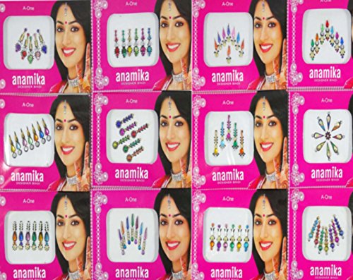 Banithani 12 Stück Exklusiven Indischen Designer Bindis Temporäre Tattoos Aufkleber Geschenk Für Sie von Banithani