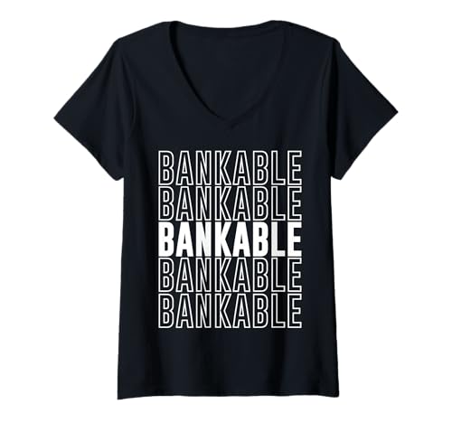 Damen Bankfähig T-Shirt mit V-Ausschnitt Damen Bankfähig T-Shirt mit V-Ausschnitt von Bankable Apparel