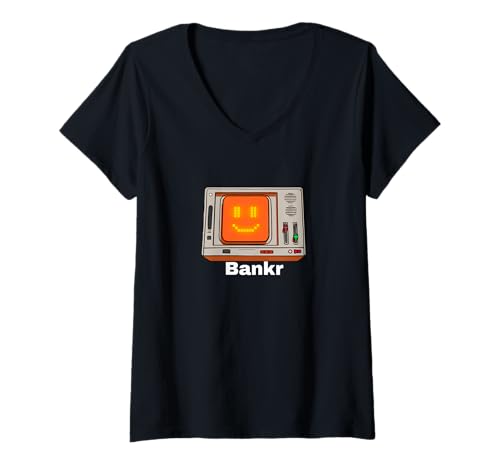 Damen Bankr $BNKR Krypto-Kryptowährungs-API-Bot T-Shirt mit V-Ausschnitt Damen Bankr $BNKR Krypto-Kryptowährungs-API-Bot T-Shirt mit V-Ausschnitt von Bankr $BNKR Crypto Merch