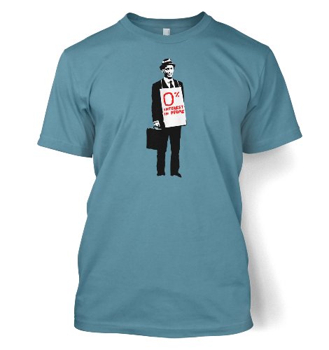 Banksy 0% Interest In People T-Shirt, Steinblau, X-Large Banksy 0% Interest In People T-Shirt, Steinblau, X-Large von Banksy By Big Mouth