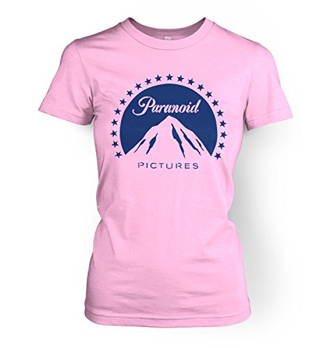 Banksy Paranoid Pictures Damen-T-Shirt, Hellrosa, Größe L (ca. Größe 40), hellrosa von Banksy By Big Mouth