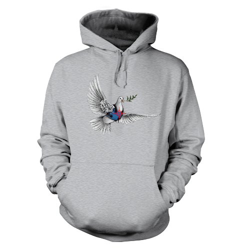 Banksy Peace Dove – Hoodie – Heather Grey Medium (101,6 cm Brust), grau von Banksy By Big Mouth