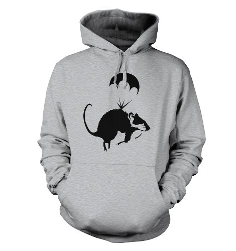 Banksy Ratte mit Fallschirm Gr. Medium ( 102 cm Brust), grau meliert von Banksy By Big Mouth