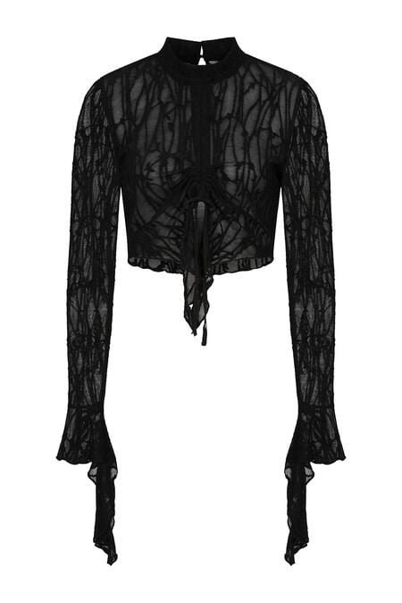 Banned Alternative Abyssia Top Bluse schwarz in L von Banned Alternative