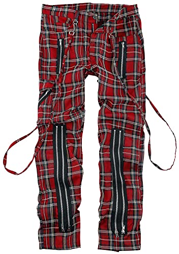 Banned Alternative Avengence Check Männer Stoffhose rot XXL von Banned Alternative