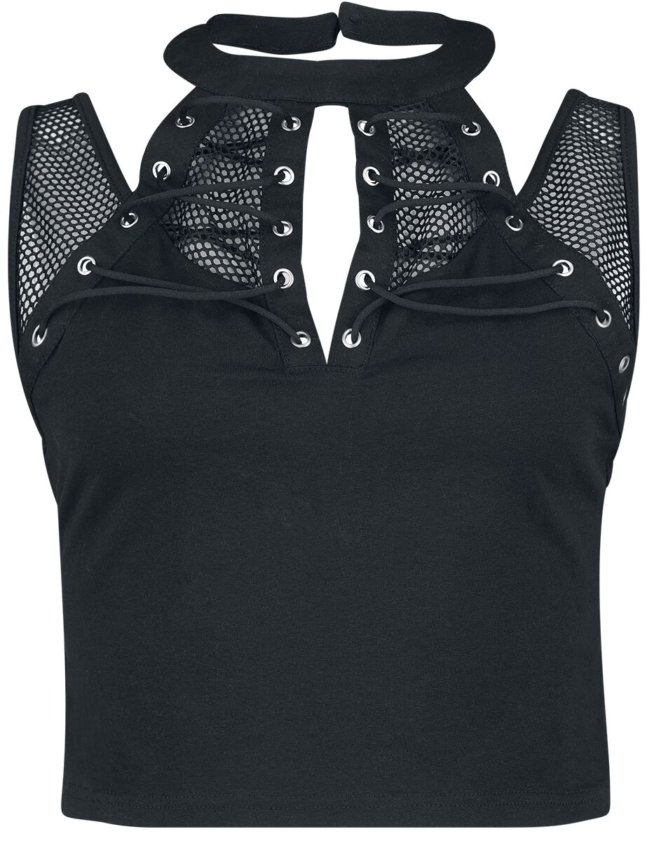 Banned Alternative Chalice Mesh And Laced Top Top schwarz in XXL von Banned Alternative