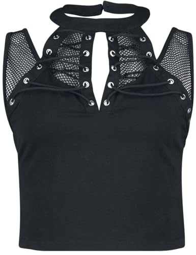 Banned Alternative Chalice Mesh and Laced Top Frauen Top schwarz M 100% Baumwolle Gothic von Banned Alternative