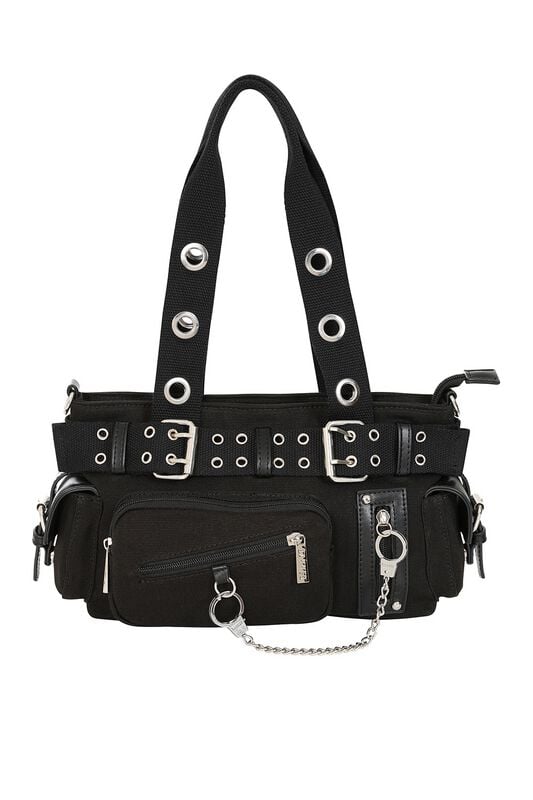 Banned Alternative Fang Flicker Handtasche schwarz silberfarben von Banned Alternative