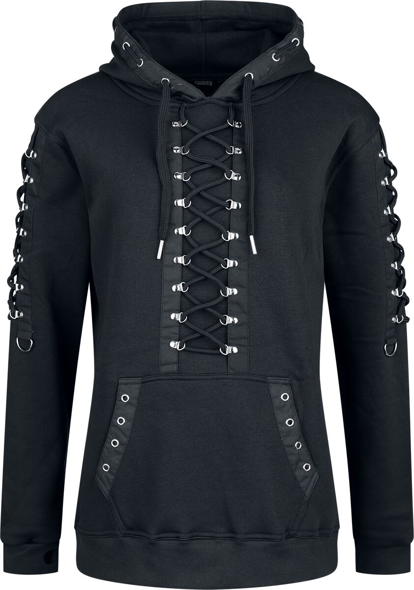 Banned Alternative - Gothic Kapuzenpullover - Spirelock Hoodie - M bis 4XL - für Männer - Größe 3XL - schwarz von Banned Alternative