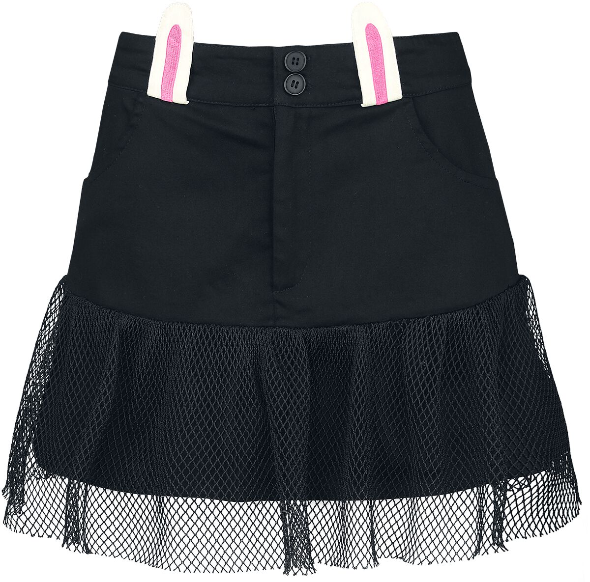 Banned Alternative - Gothic Kurzer Rock - Usagi Skirt - XS - für Damen - Größe XS - schwarz von Banned Alternative