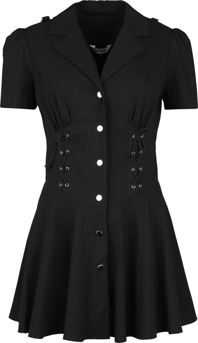 Banned Alternative - Gothic Kurzes Kleid - Dreamscape Laced Dress - XS bis 4XL - für Damen - Größe 3XL - schwarz von Banned Alternative