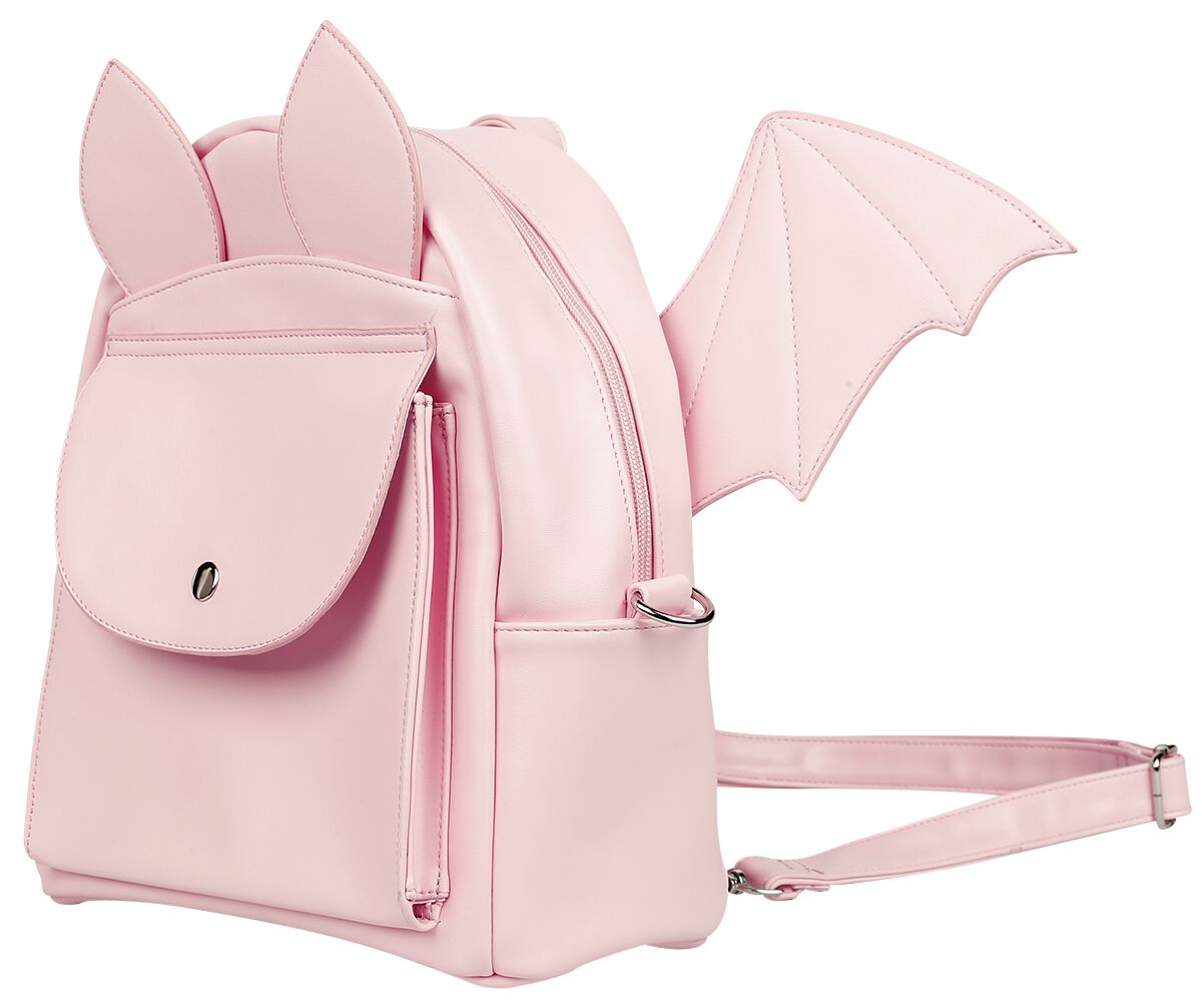 Banned Alternative - Gothic Mini-Rucksack - Fledermaus - für Damen - pink von Banned Alternative