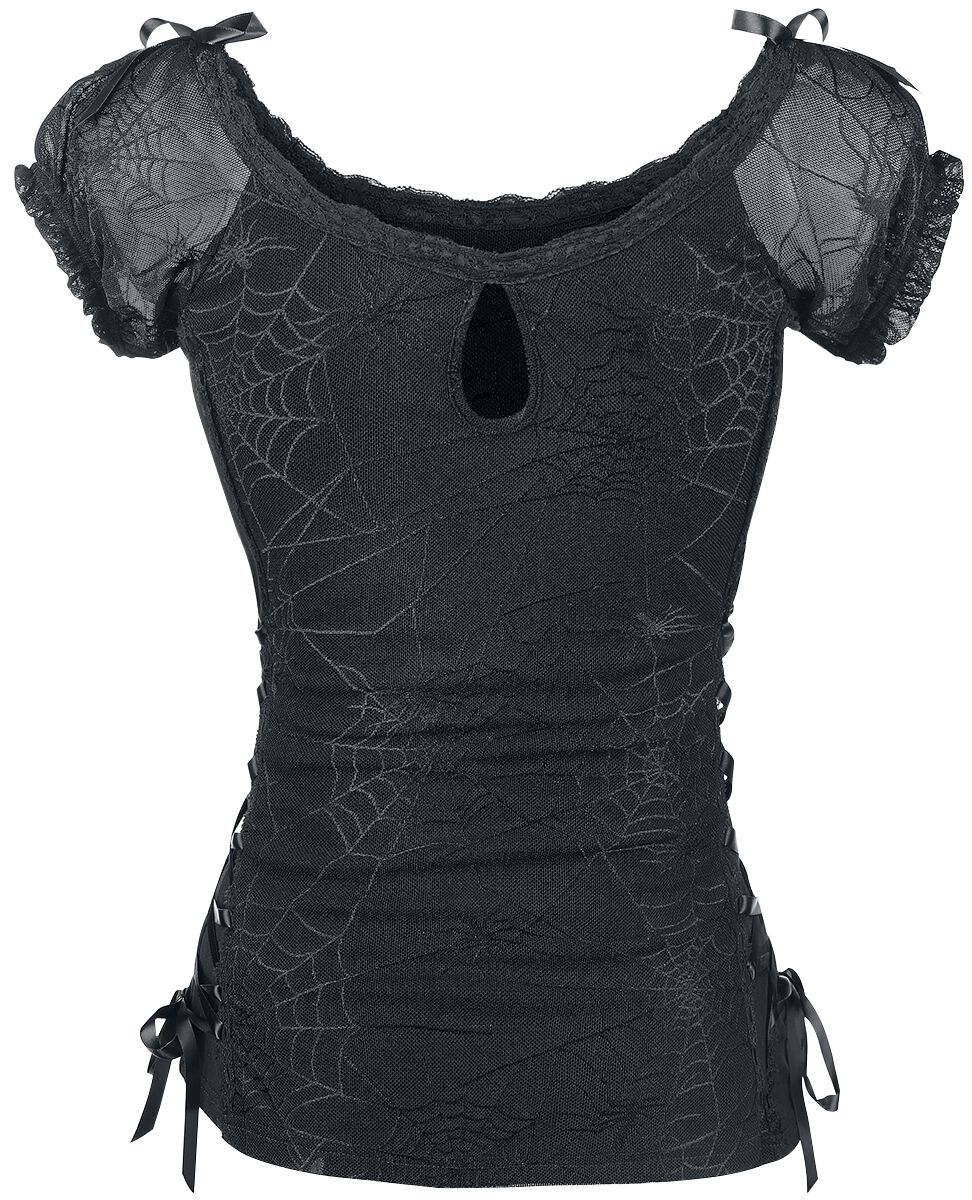 Banned Alternative - Gothic T-Shirt - Spider - M bis 4XL - für Damen - Größe 4XL - schwarz von Banned Alternative