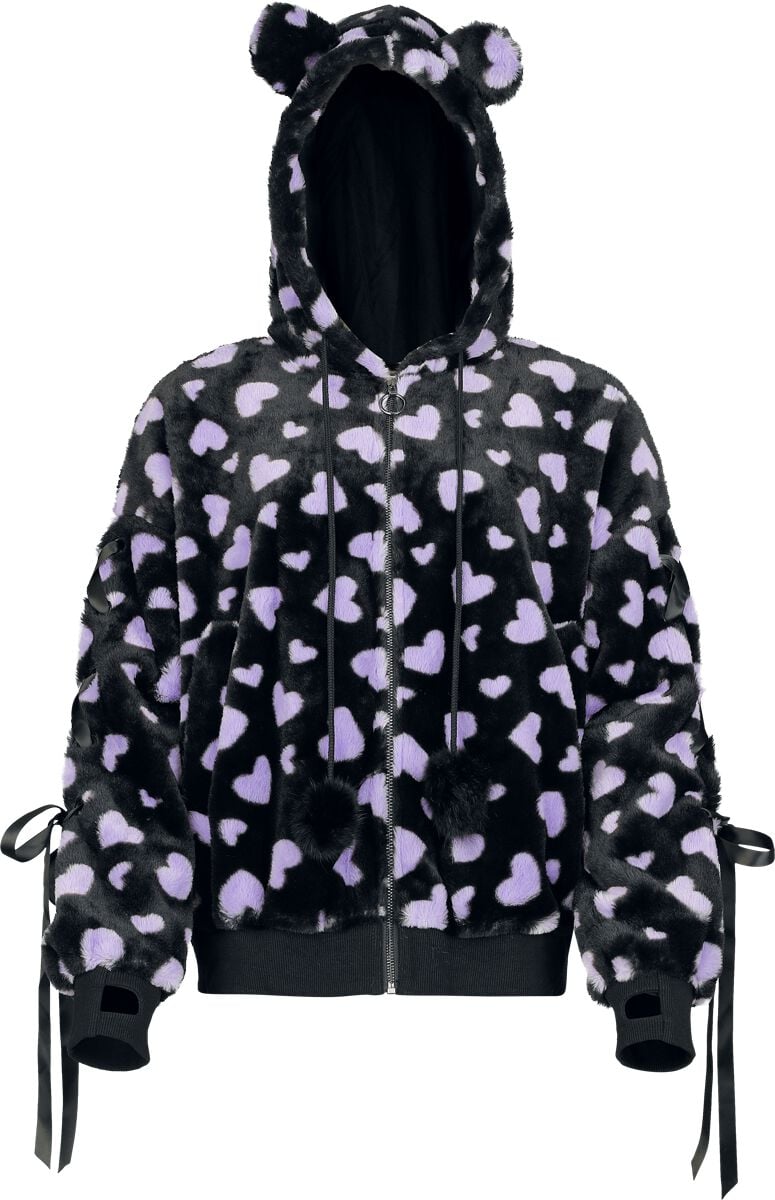 Banned Alternative Nanami Hoodie Kapuzenjacke schwarz lila in M Banned Alternative Nanami Hoodie Kapuzenjacke schwarz lila in M von Banned Alternative