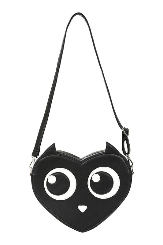 Banned Alternative Nocturnal Feline Convertible Handtasche schwarz weiß von Banned Alternative
