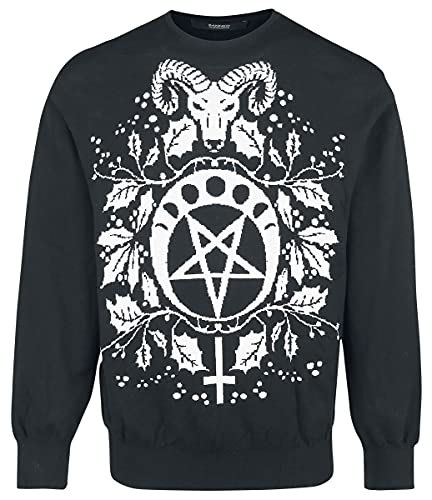Banned Alternative Pentagram Sweater Männer Weihnachtspullover schwarz L von Banned Alternative