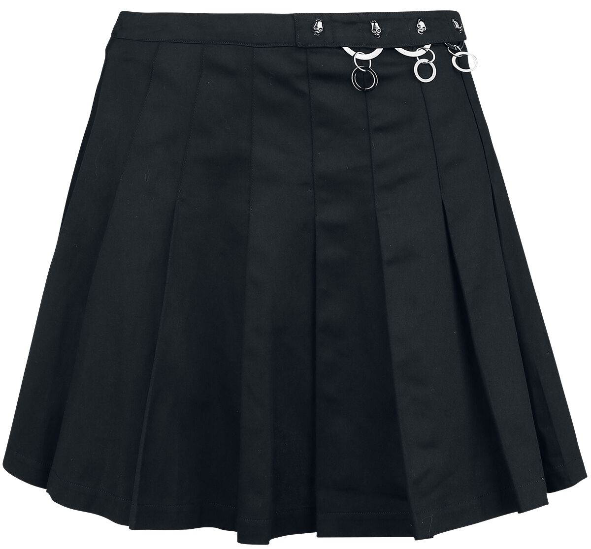 Banned Alternative Pleated Ring Skirt Kurzer Rock schwarz in XS von Banned Alternative