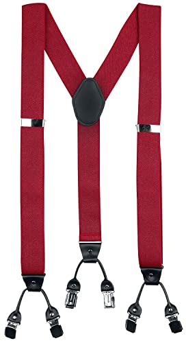 Banned Alternative Rockabilly Braces Unisex Hosenträger rot von Banned