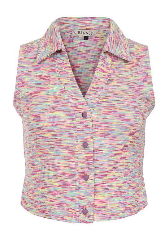 Banned Alternative - Rockabilly Top - Roxy Top - XS bis L - für Damen - Größe M - multicolor von Banned Alternative
