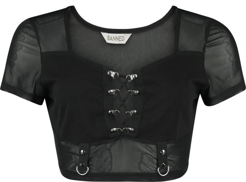 Banned Alternative Shadow Veil Mesh Top T-Shirt schwarz in XL Banned Alternative Shadow Veil Mesh Top T-Shirt schwarz in XL von Banned Alternative