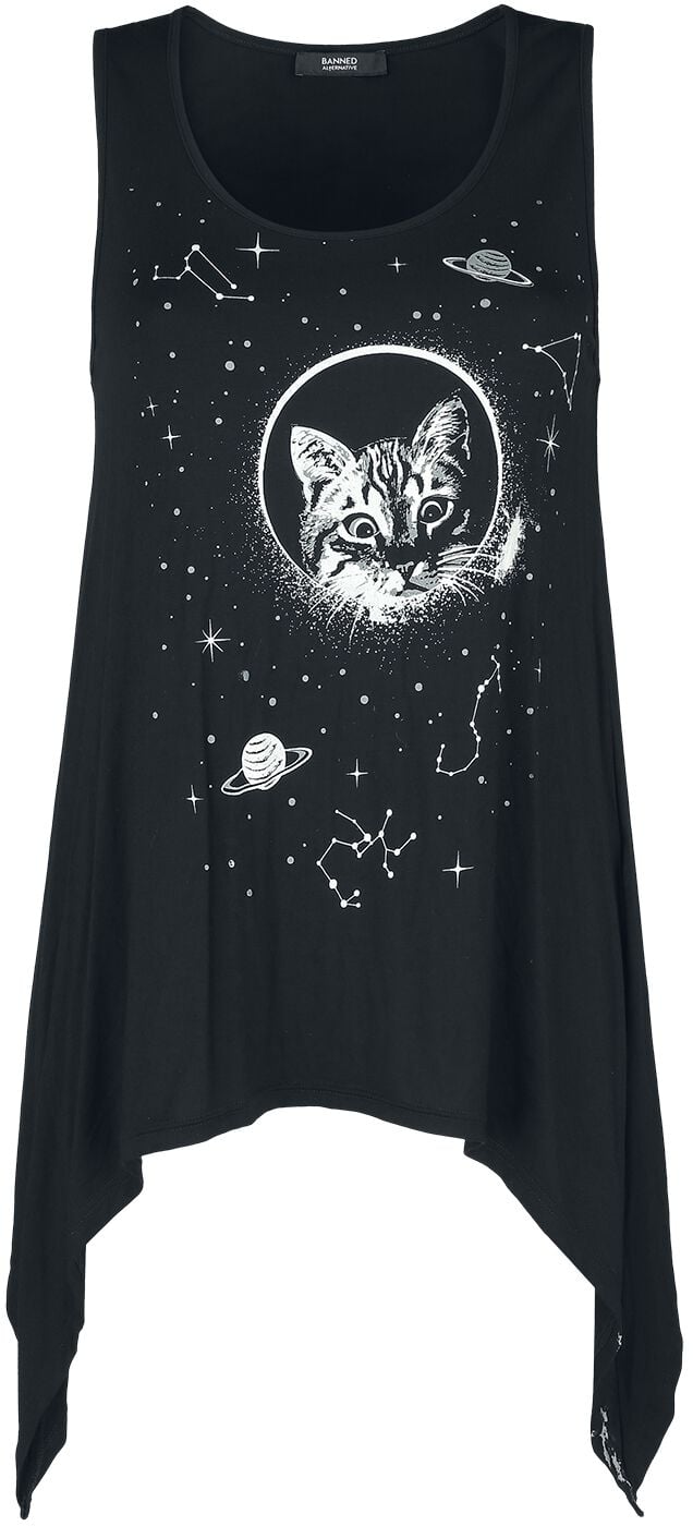 Banned Alternative Space Cat Top Top schwarz in L von Banned Alternative