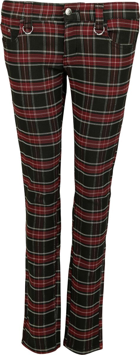 Banned Alternative Stoffhose - Forever Yours Trousers - XS bis XXL - für Damen - Größe M - schwarz/rot von Banned Alternative
