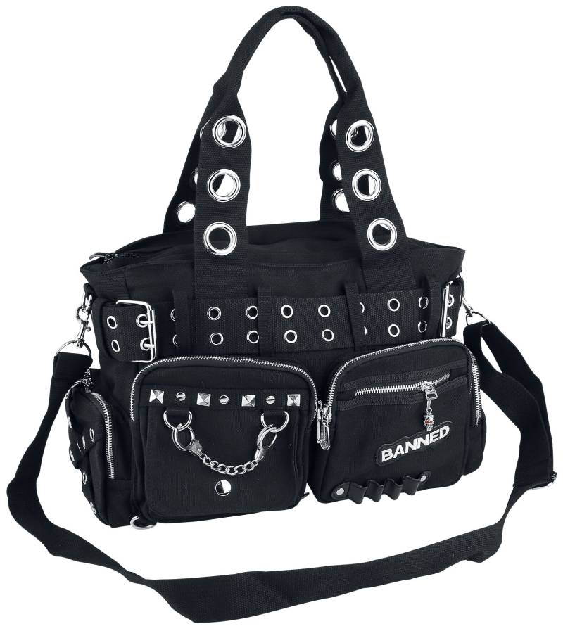 Banned Alternative Studds Handtasche schwarz von Banned Alternative