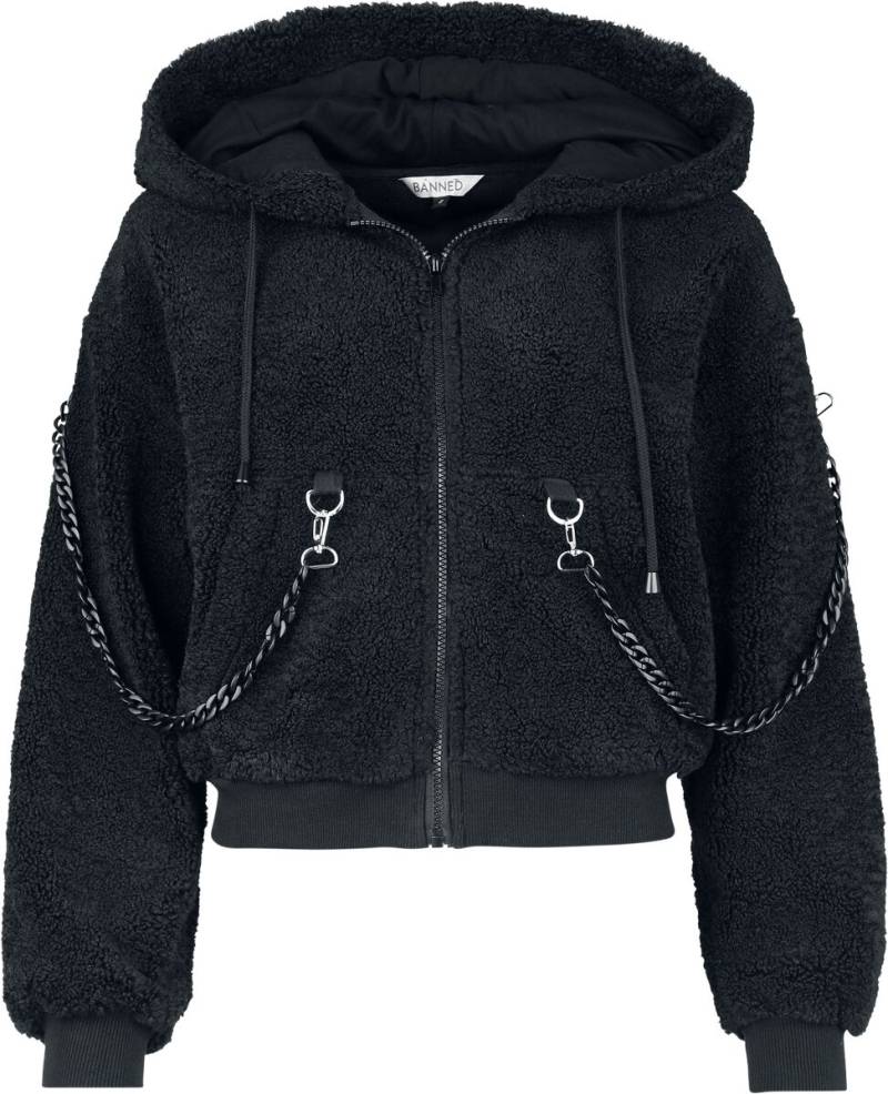 Banned Alternative Vinnie The Bunny Hoodie Fleecejacke schwarz in M von Banned Alternative