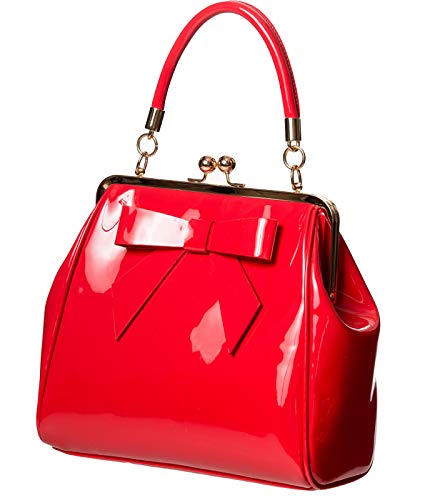Banned Apparel American Vintage 50s Rockabilly glänzend handtasche - Rot von Banned Apparel