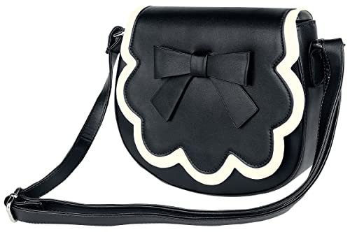 Banned Apparel Rocco Vintage 50s Rockabilly Damen Schultertasche - Schwarz/weiß, Einheitsgröße von Banned Apparel