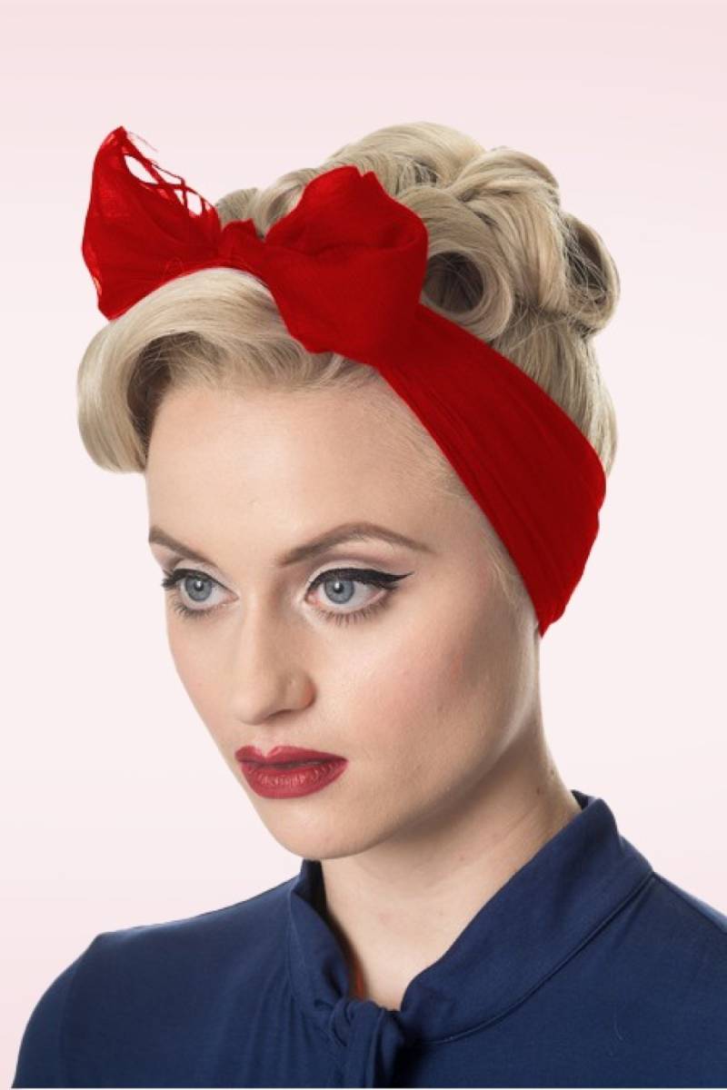 Anna Haarband in Lippenstiftrot von Banned Retro