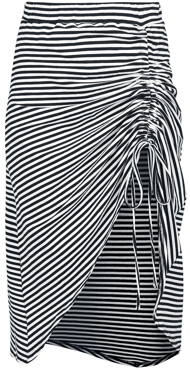 Banned Retro Beach Breeze Skirt Mittellanger Rock schwarz weiß in 4XL von Banned Retro