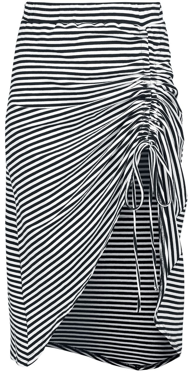 Banned Retro Beach Breeze Skirt Mittellanger Rock schwarz weiß in L von Banned Retro