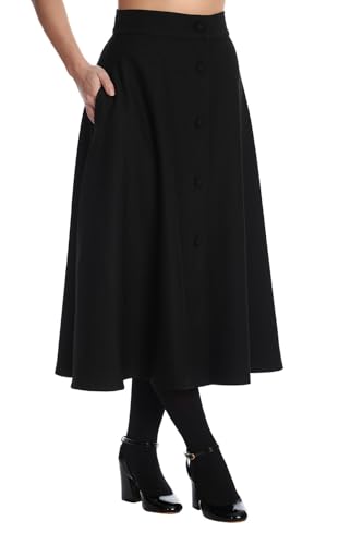 Banned Retro Book Worm Skirt Frauen Mittellanger Rock schwarz L von Banned Retro