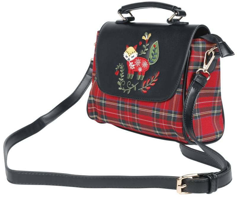 Banned Retro Handtasche - Scandi Fox - für Damen - schwarz/multicolor von Banned Retro