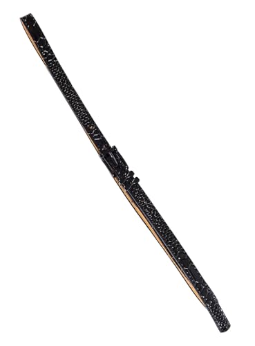 Banned Retro Kunstleder Gürtel Embossed Lizzard Schwarz, Größe:M von Banned Retro