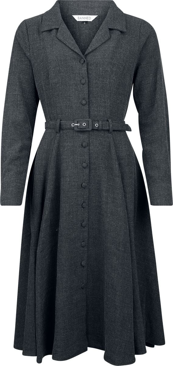 Banned Retro - Rockabilly Kleid knielang - Marigold Dress - XS bis 4XL - für Damen - Größe XL - schwarz Banned Retro - Rockabilly Kleid knielang - Marigold Dress - XS bis 4XL - für Damen - Größe XL - schwarz von Banned Retro