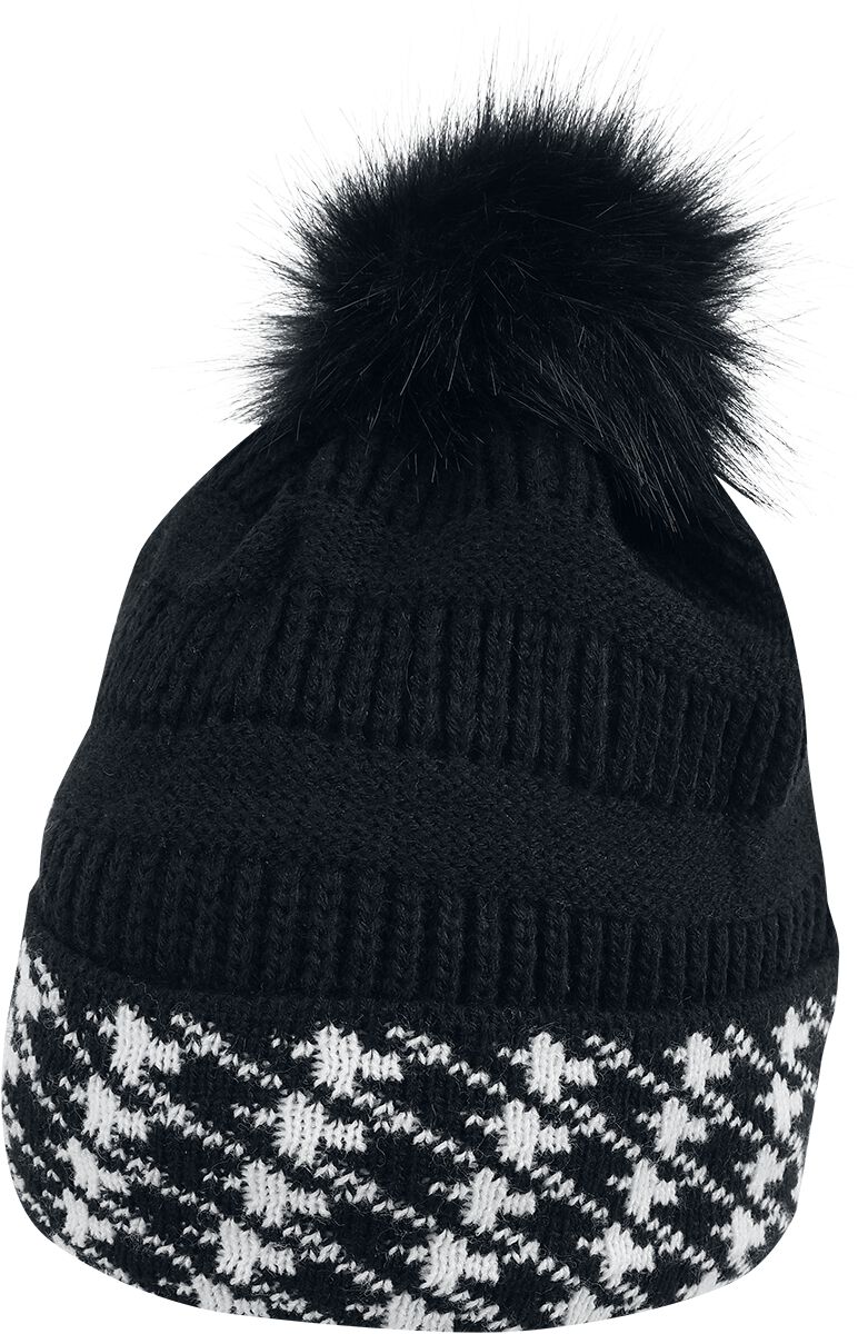 Banned Retro - Rockabilly Mütze - Winter Romance Hat - für Damen - schwarz/weiß von Banned Retro