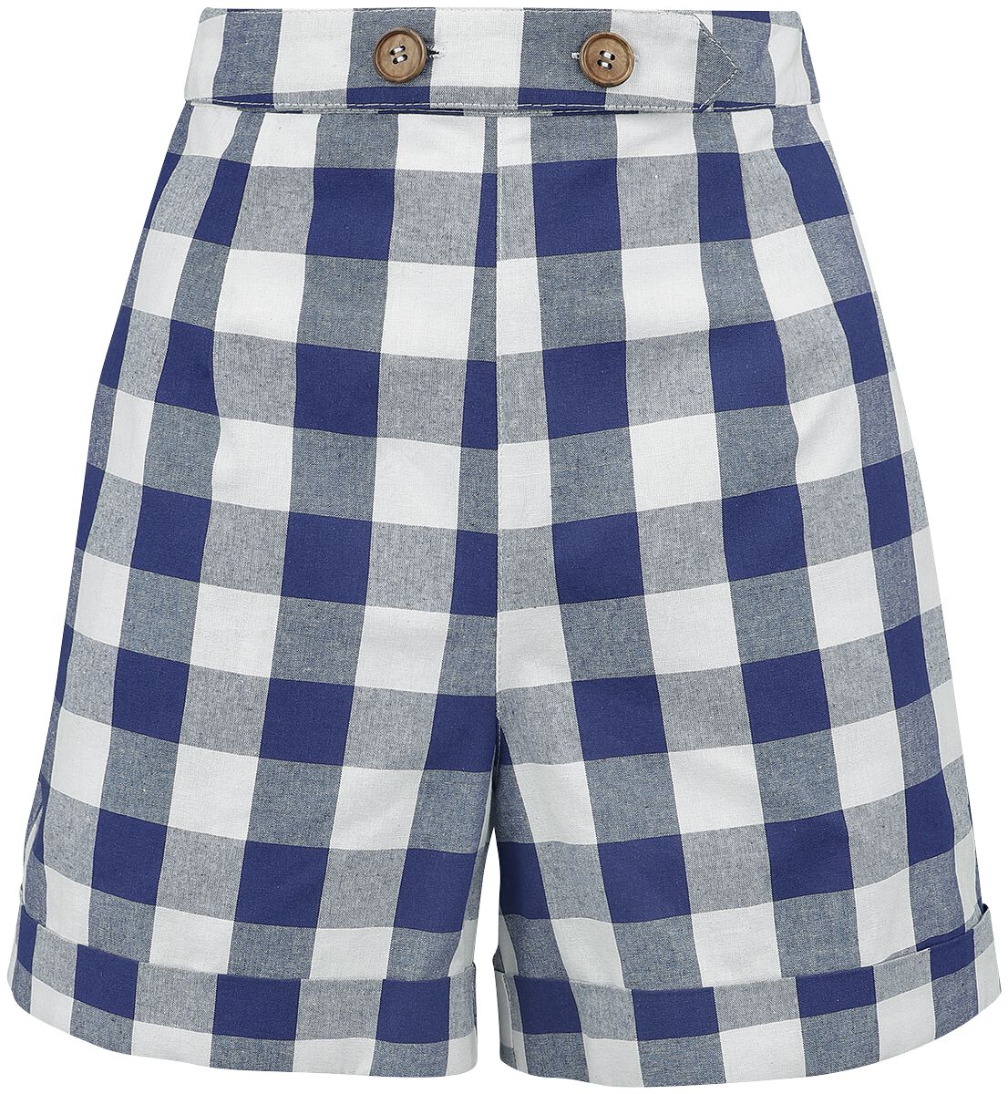 Banned Retro - Rockabilly Short - Cruise Ship Short - XS bis S - für Damen - Größe XS - blau/weiß von Banned Retro