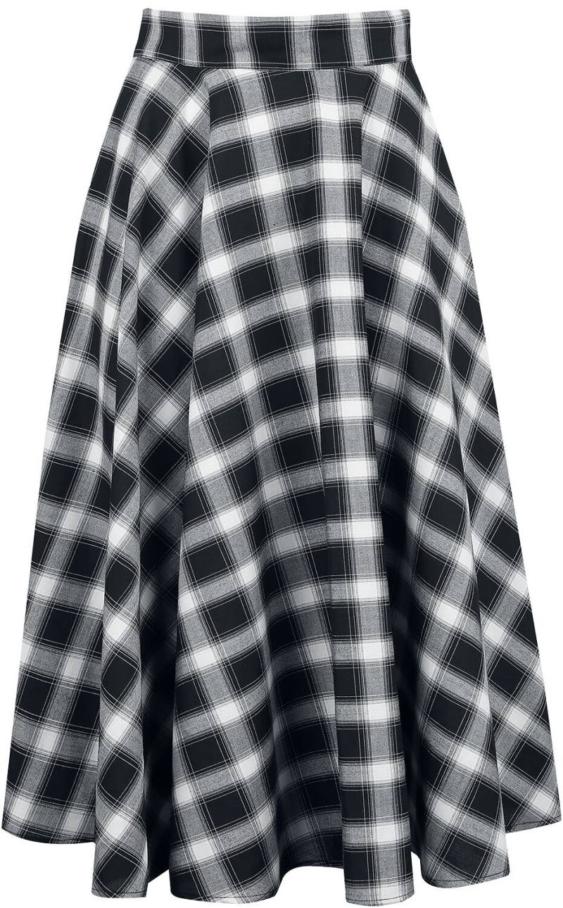 Banned Retro Sail Check Flare Skirt Mittellanger Rock multicolor in L von Banned Retro