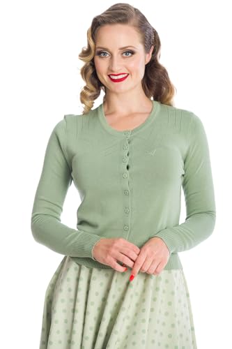 Banned Retro Strickjacke Winter Storm Vintage Cardigan Grün, Größe:XL von Banned Retro